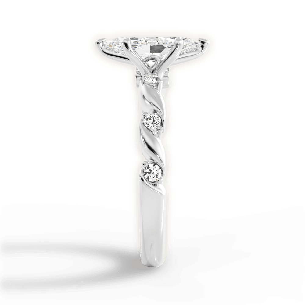 14kt White Gold/18kt White Gold/Platinum/marquise/perspective