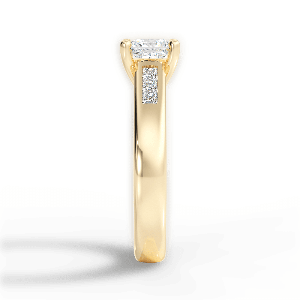 14kt Yellow Gold/18kt Yellow Gold/princess/perspective