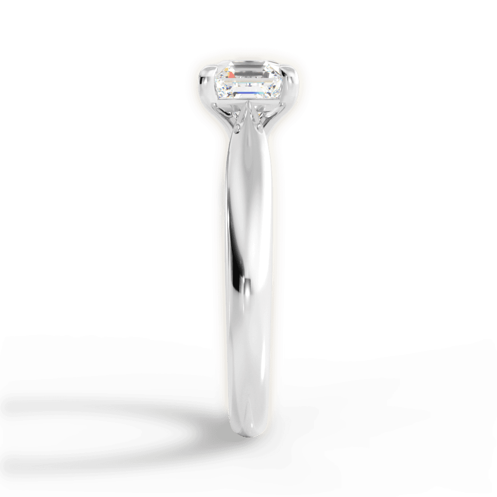 14kt White Gold/18kt White Gold/Platinum/asscher/perspective