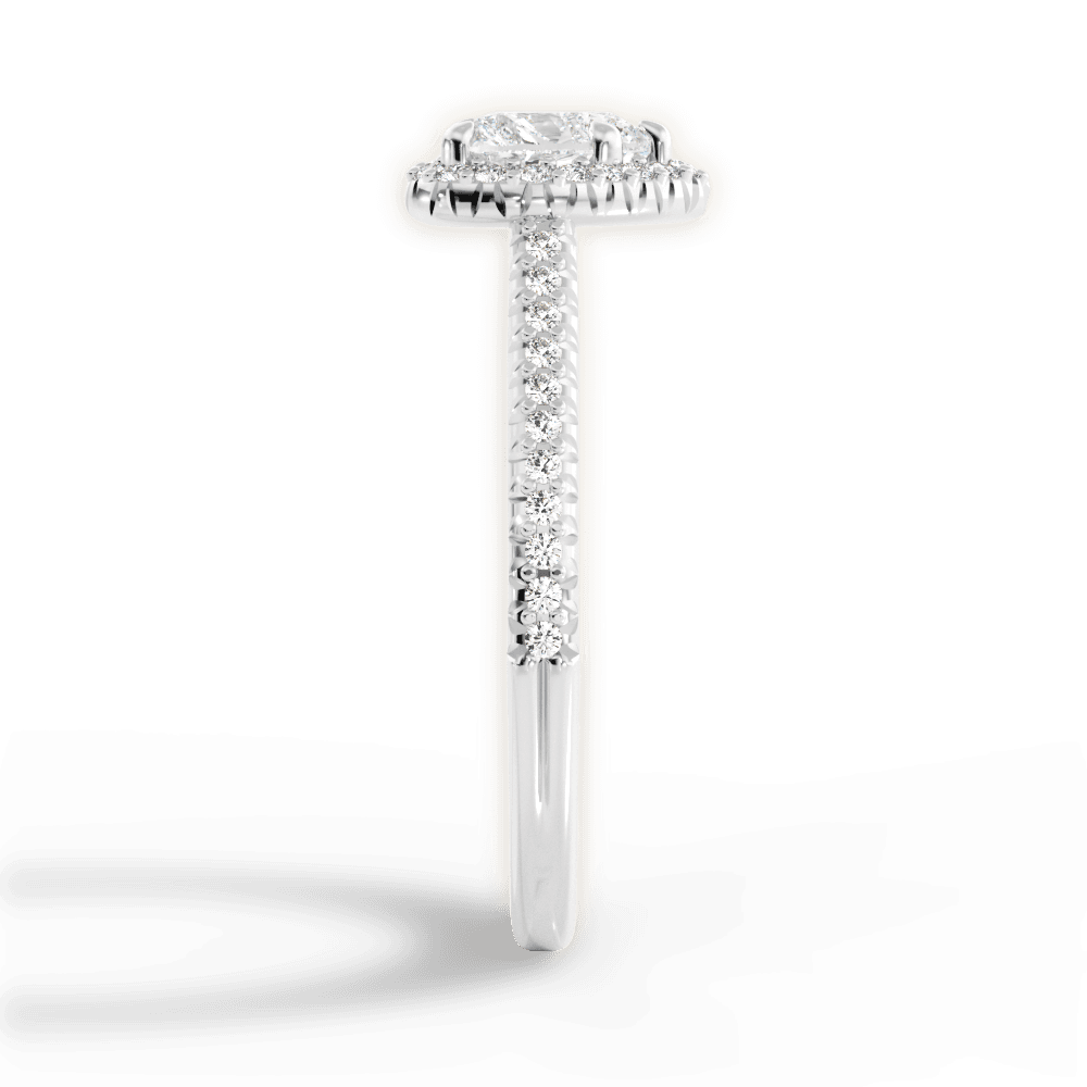 14kt White Gold/18kt White Gold/Platinum/heart/perspective