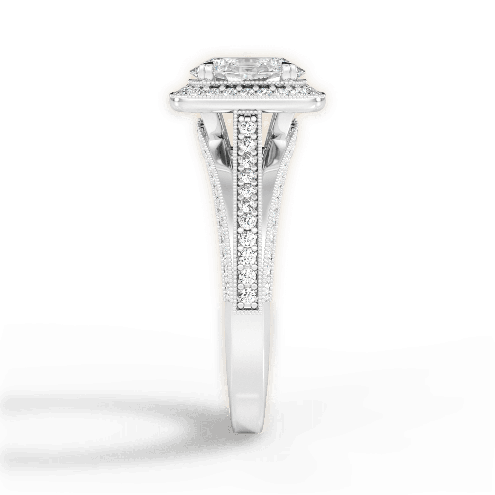 14kt White Gold/18kt White Gold/Platinum/oval/perspective
