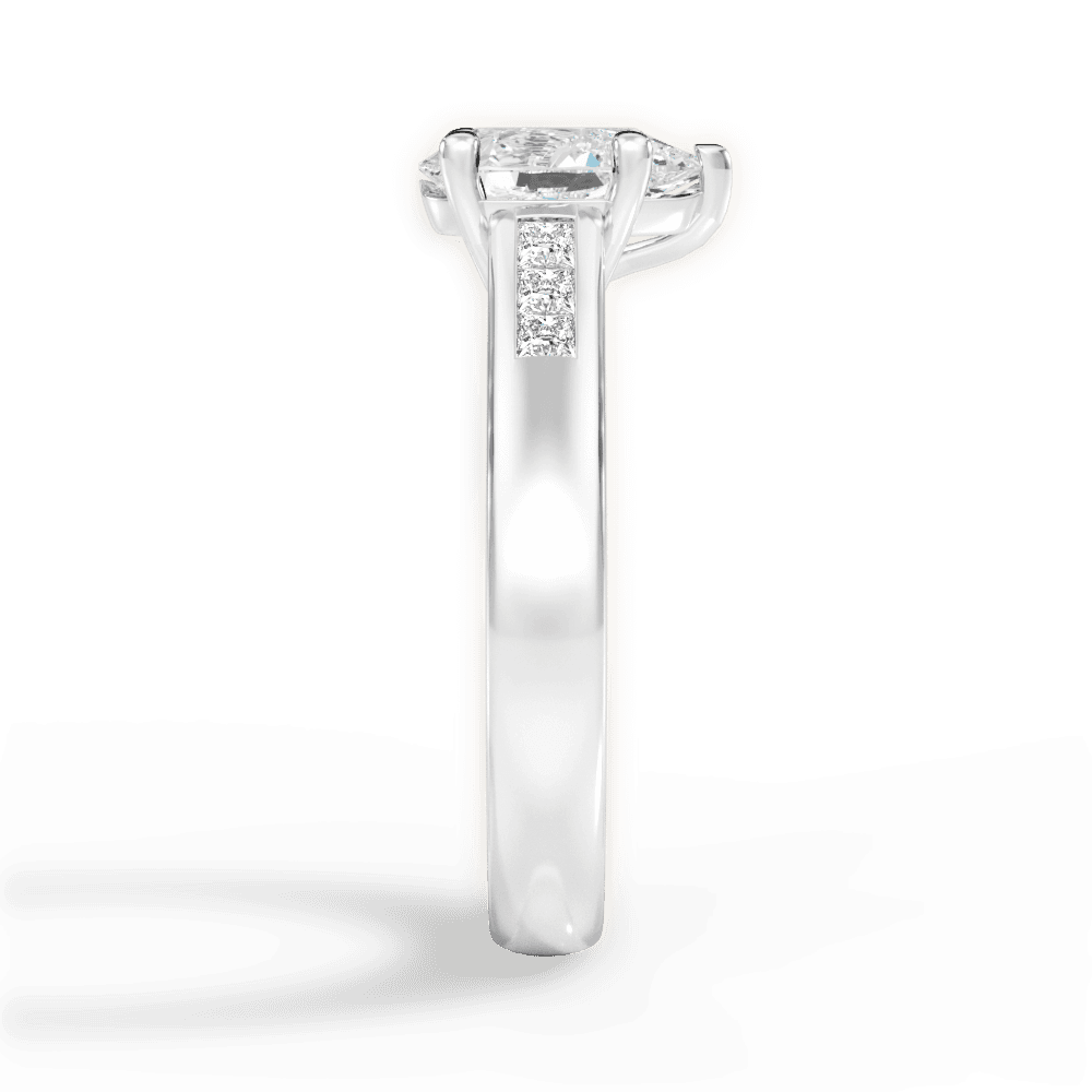 14kt White Gold/18kt White Gold/Platinum/pear/perspective