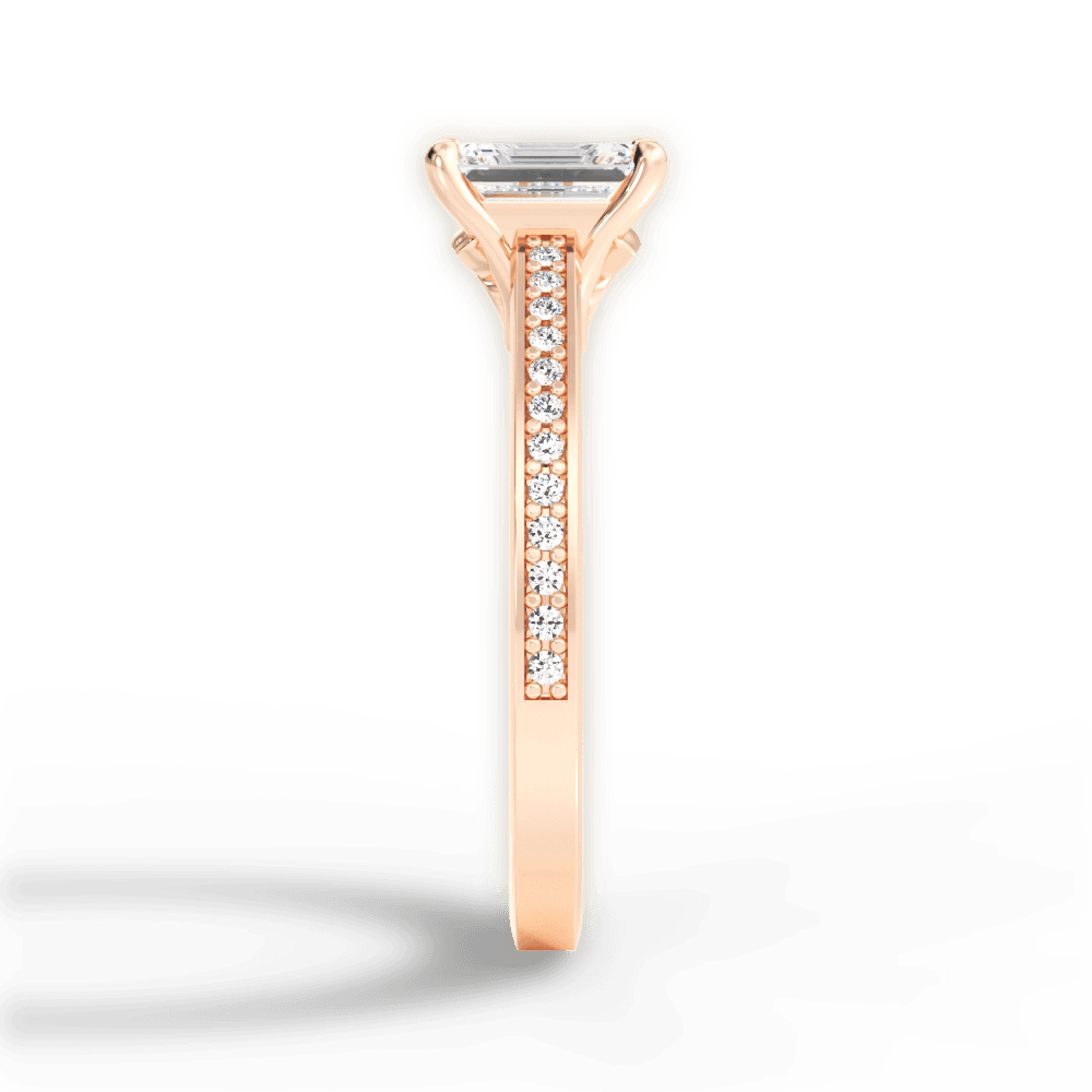 14kt Rose Gold/18kt Rose Gold/emerald/perspective