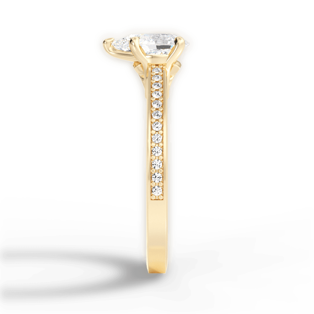 14kt Yellow Gold/18kt Yellow Gold/pear/perspective