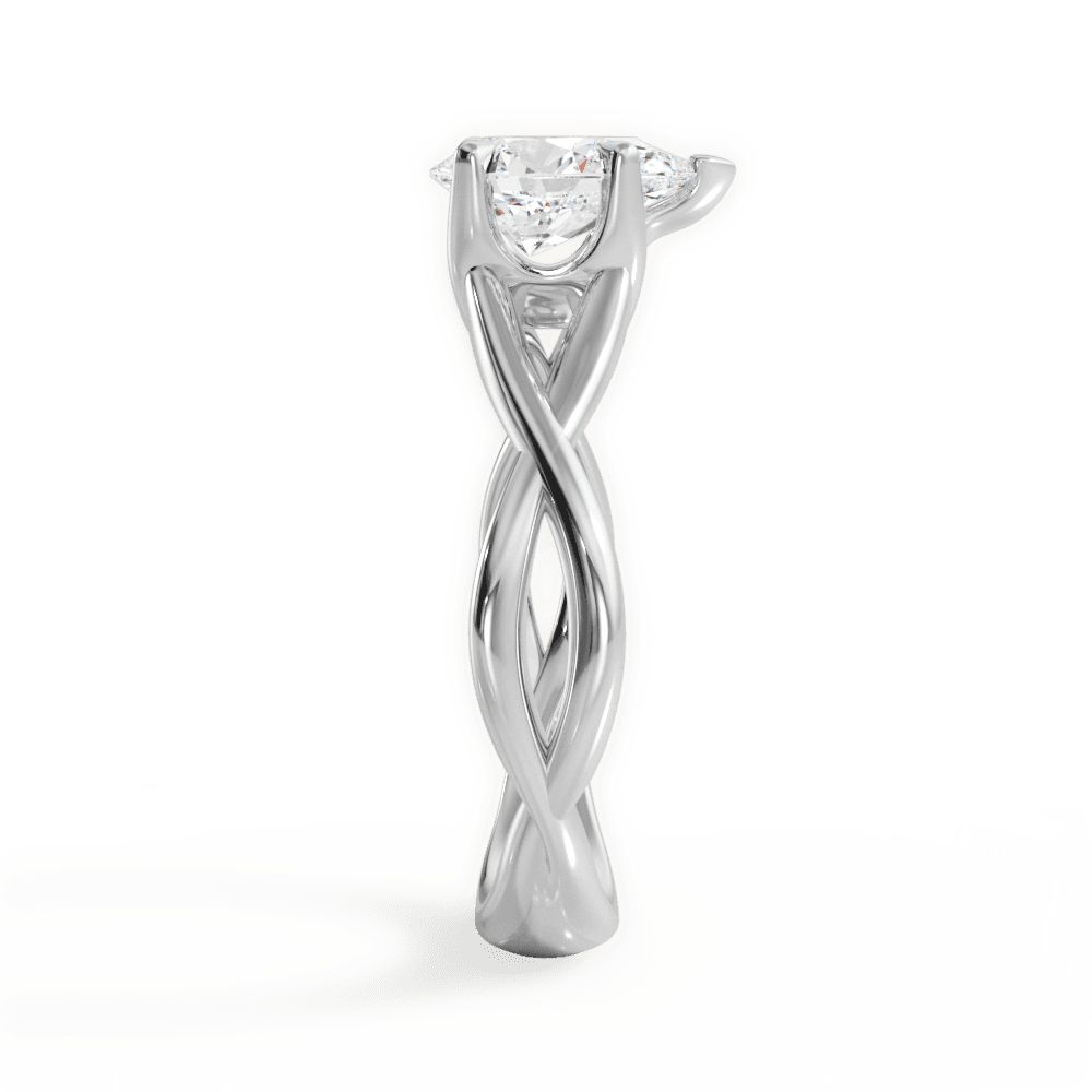 14kt White Gold/18kt White Gold/Platinum/pear/perspective