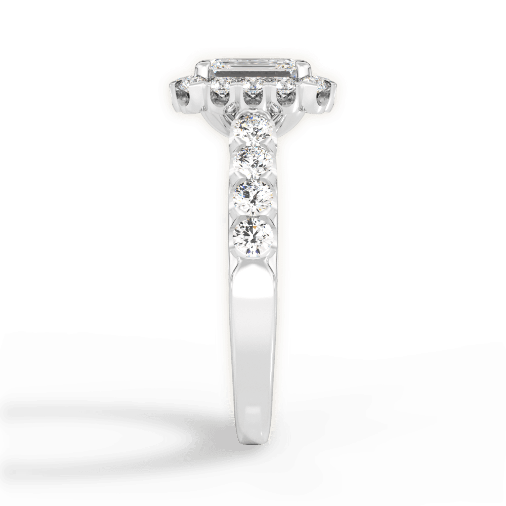 14kt White Gold/18kt White Gold/Platinum/emerald/perspective