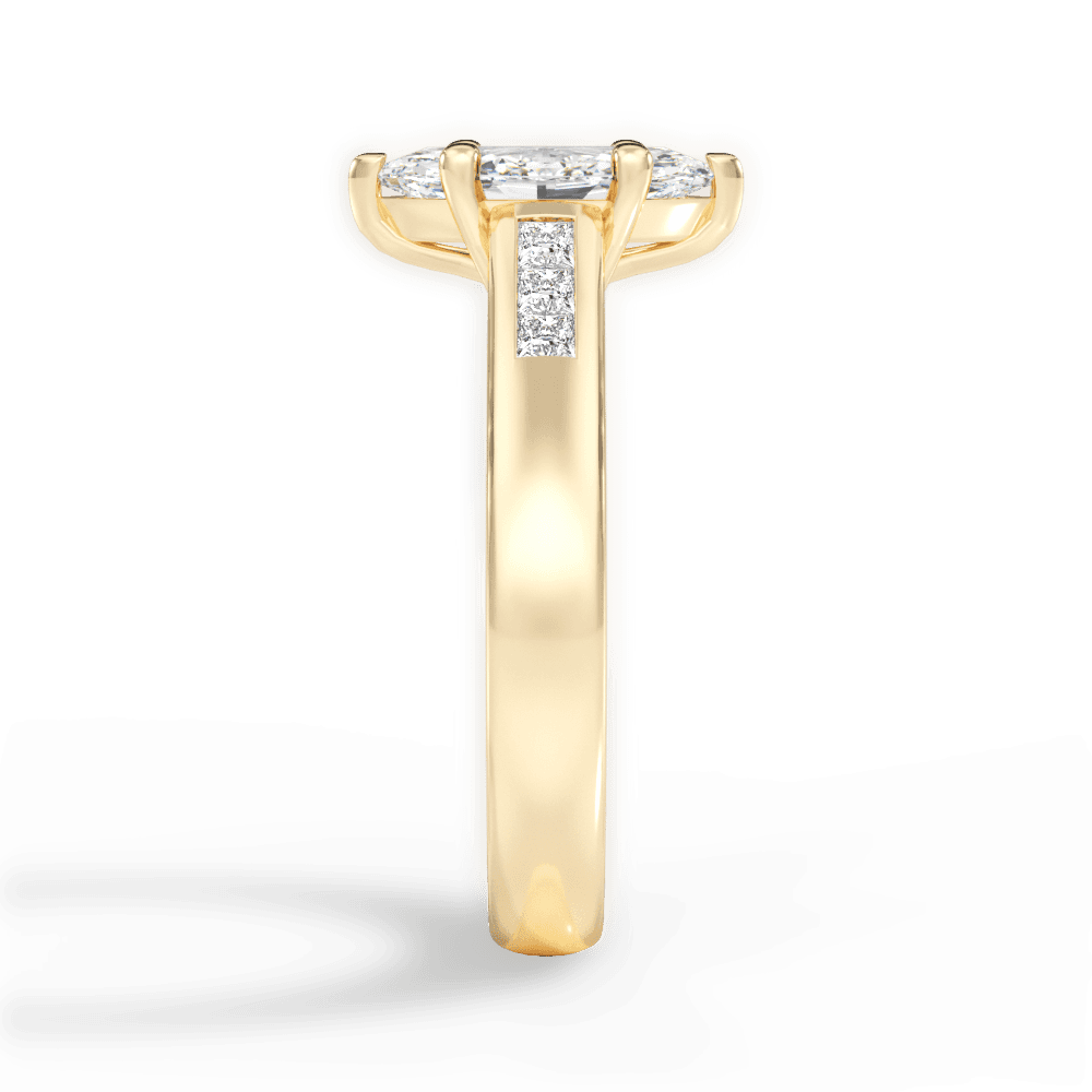 14kt Yellow Gold/18kt Yellow Gold/marquise/perspective