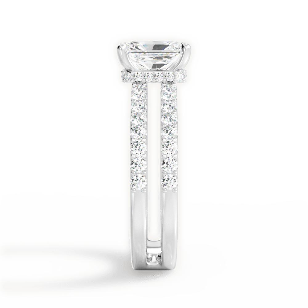 14kt White Gold/18kt White Gold/Platinum/radiant/perspective