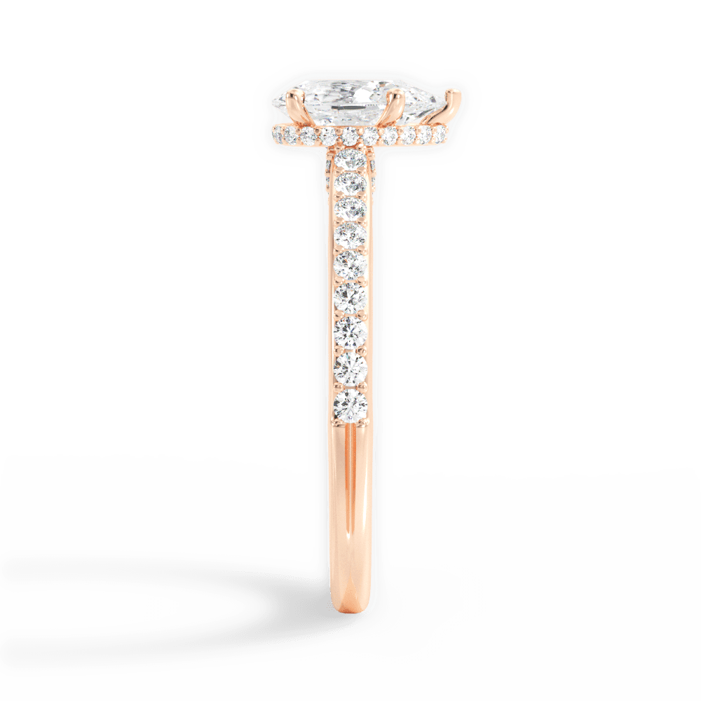 14kt Rose Gold/18kt Rose Gold/pear/perspective