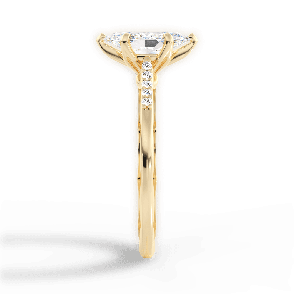 14kt Yellow Gold/18kt Yellow Gold/marquise/perspective
