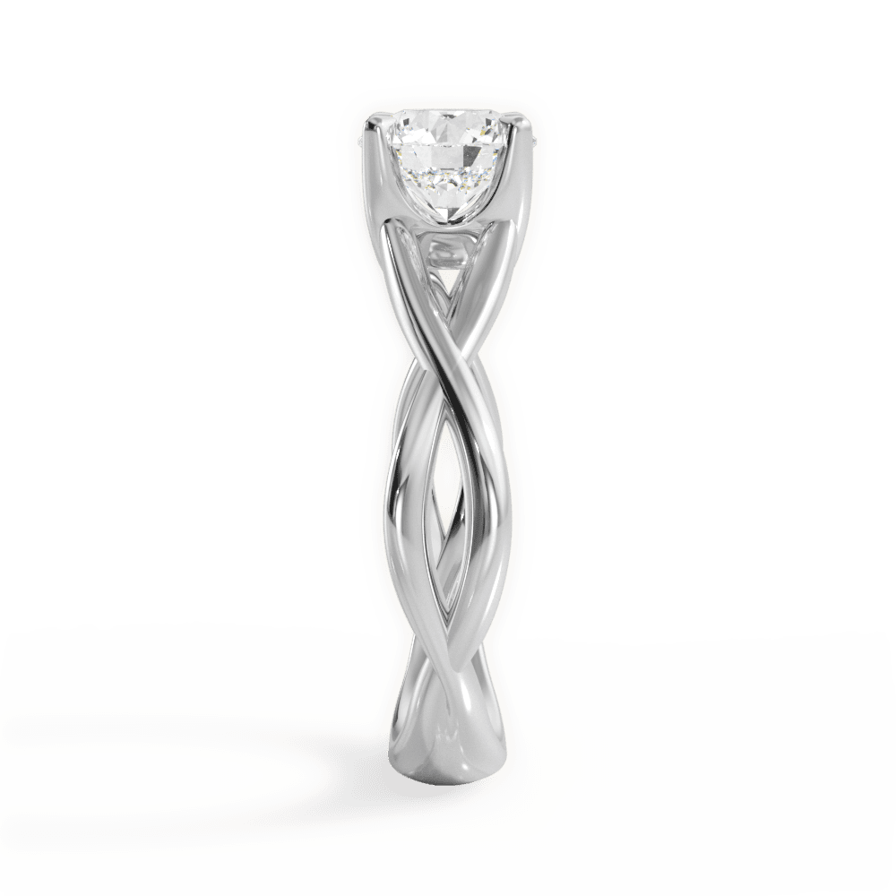 14kt White Gold/18kt White Gold/Platinum/round/perspective