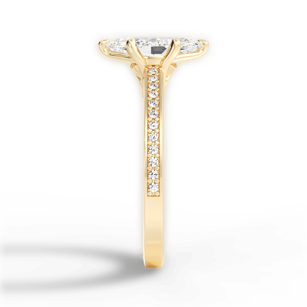 14kt Yellow Gold/18kt Yellow Gold/marquise/perspective