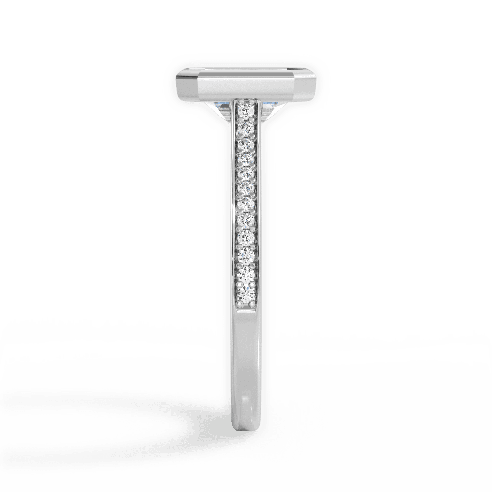 14kt White Gold/18kt White Gold/Platinum/emerald/perspective