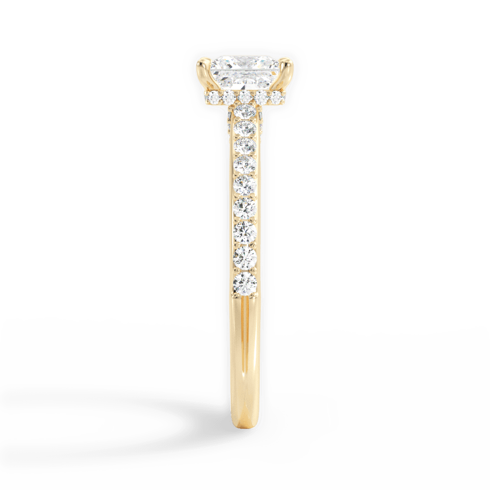 14kt Yellow Gold/18kt Yellow Gold/princess/perspective