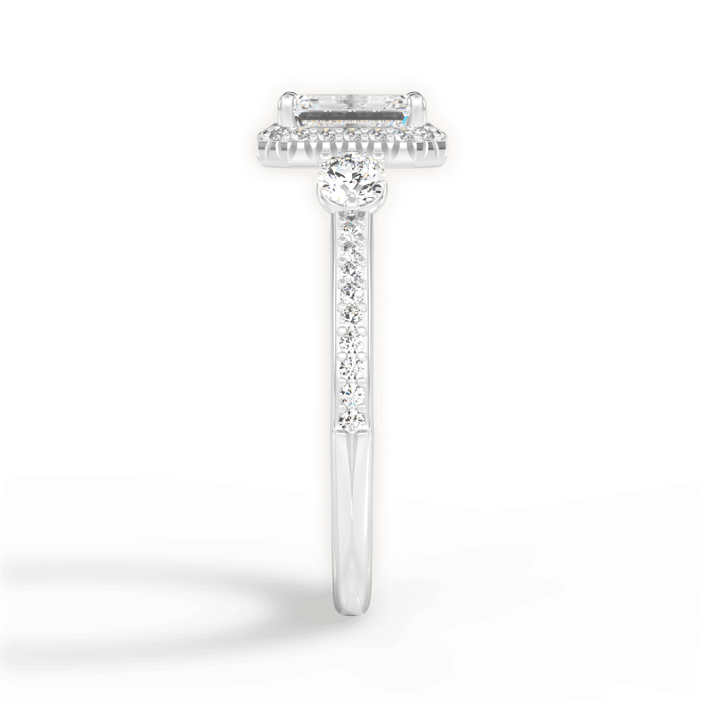 14kt White Gold/18kt White Gold/Platinum/emerald/perspective
