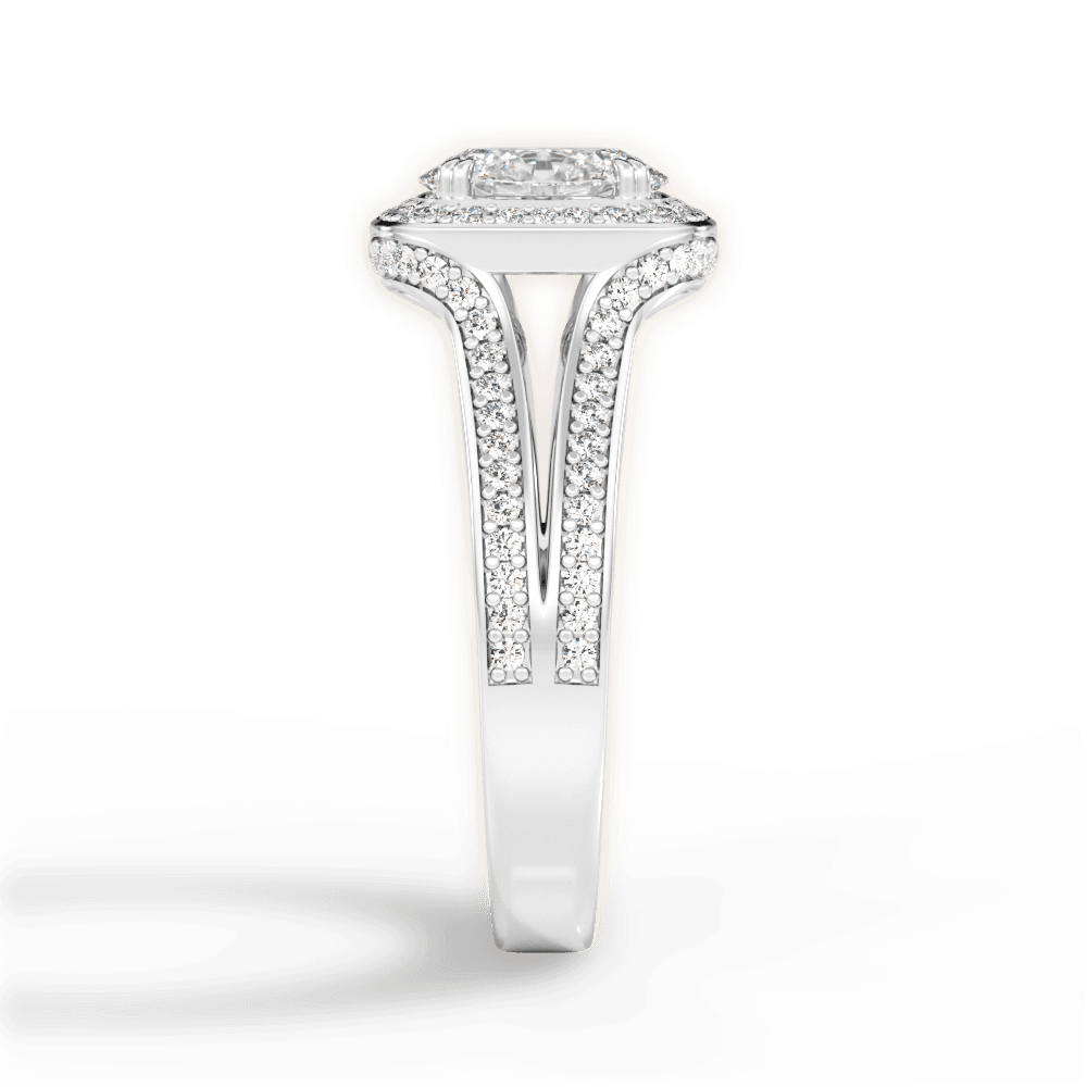 14kt White Gold/18kt White Gold/Platinum/oval/perspective