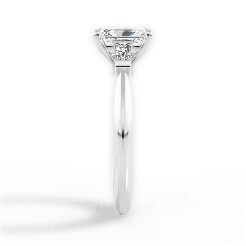 14kt White Gold/18kt White Gold/Platinum/radiant/perspective