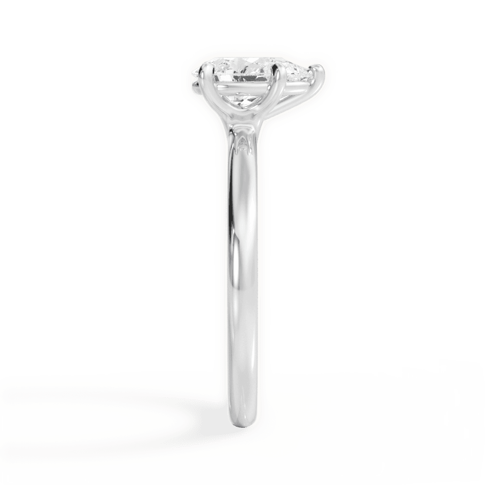 14kt White Gold/18kt White Gold/Platinum/pear/perspective