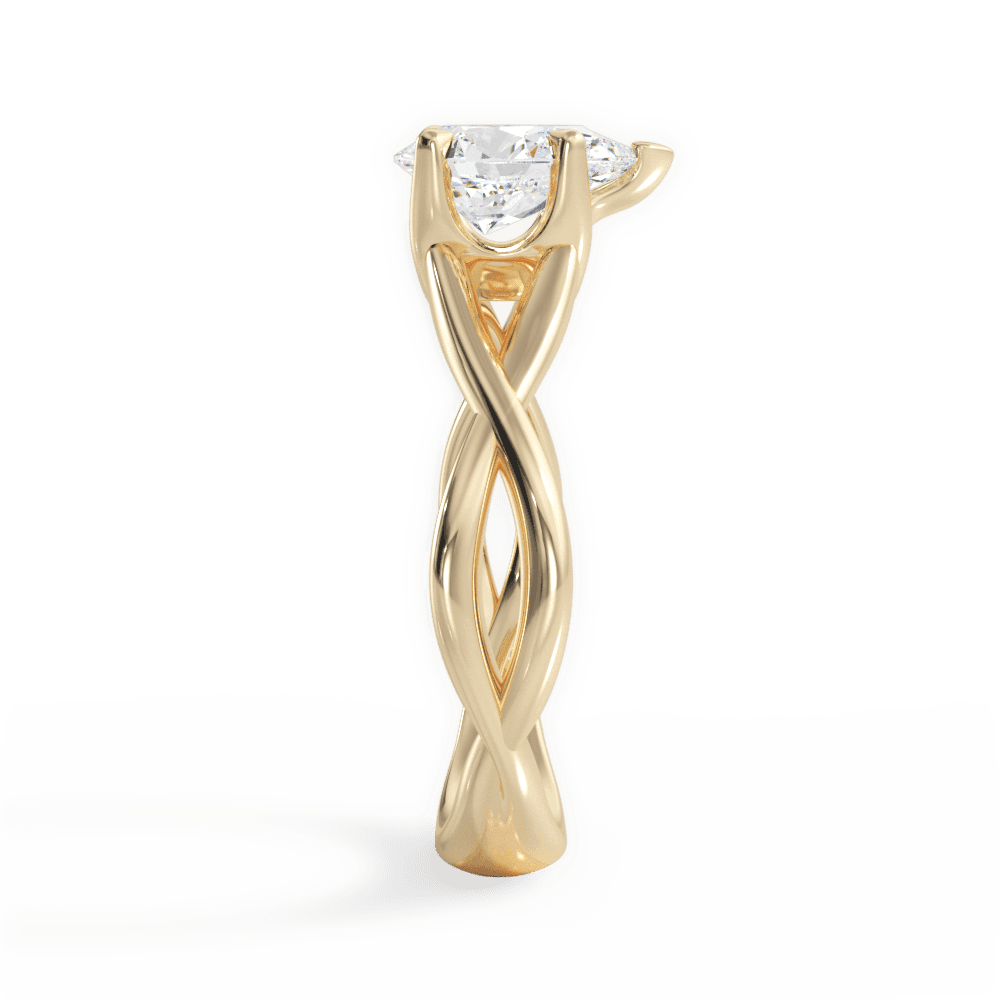 14kt Yellow Gold/18kt Yellow Gold/pear/perspective