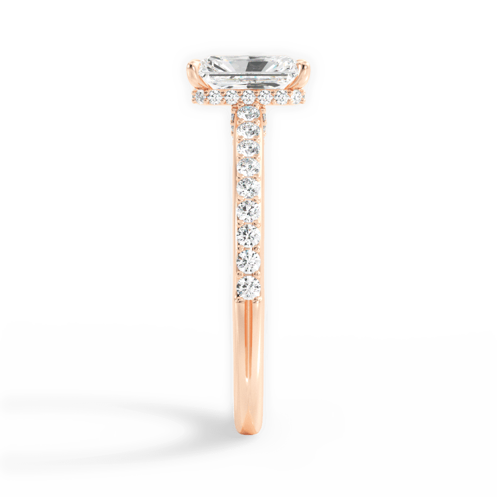 14kt Rose Gold/18kt Rose Gold/radiant/perspective