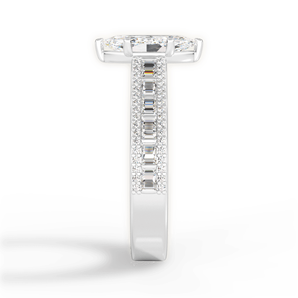 14kt White Gold/18kt White Gold/Platinum/marquise/perspective