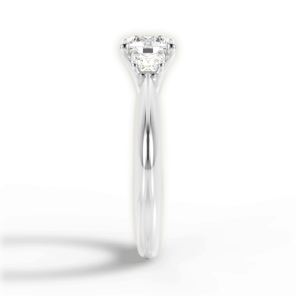 14kt White Gold/18kt White Gold/Platinum/round/perspective