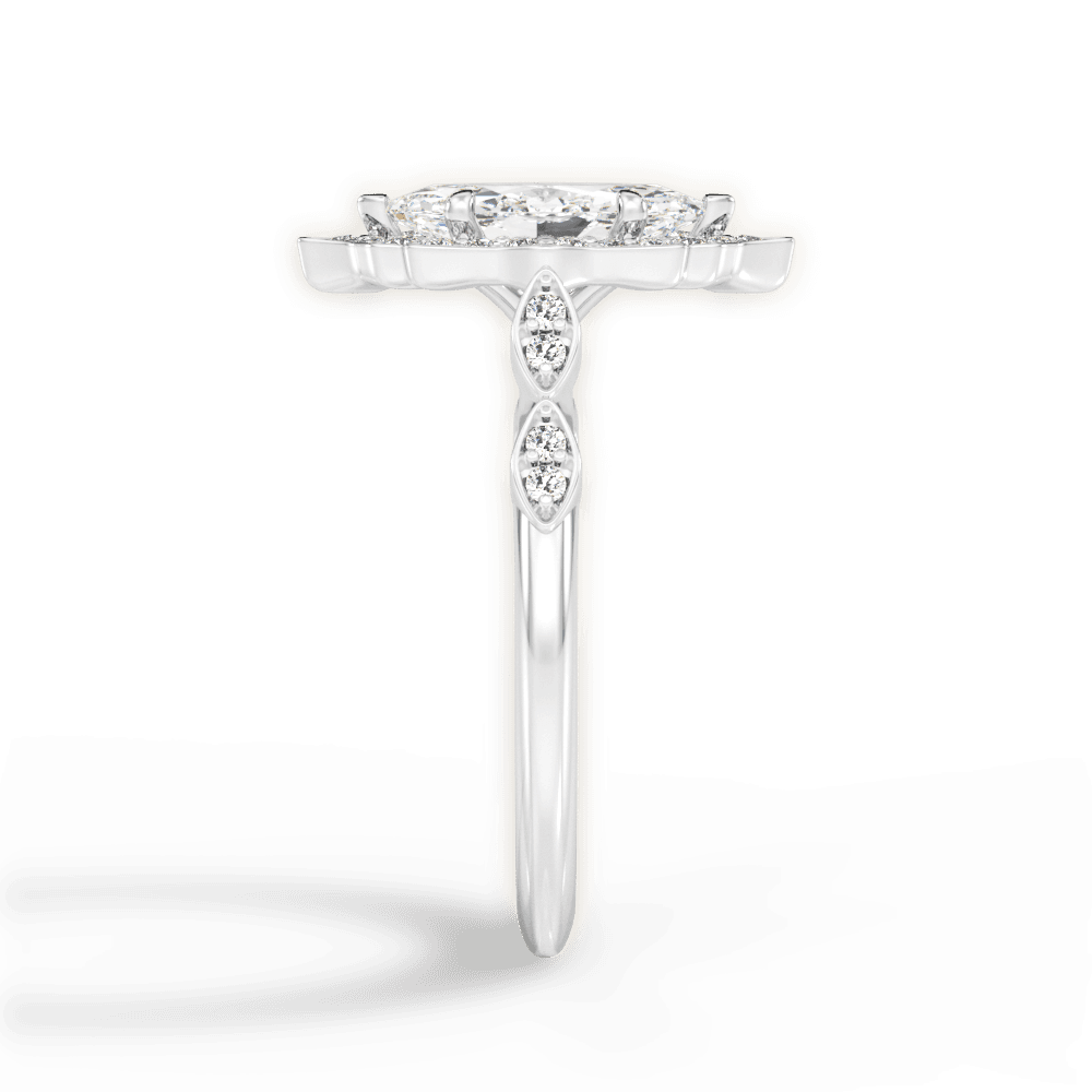 14kt White Gold/18kt White Gold/Platinum/marquise/perspective