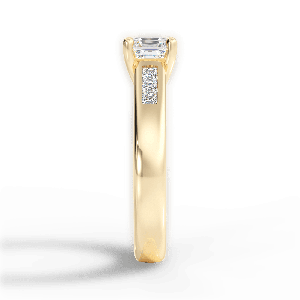 14kt Yellow Gold/18kt Yellow Gold/asscher/perspective