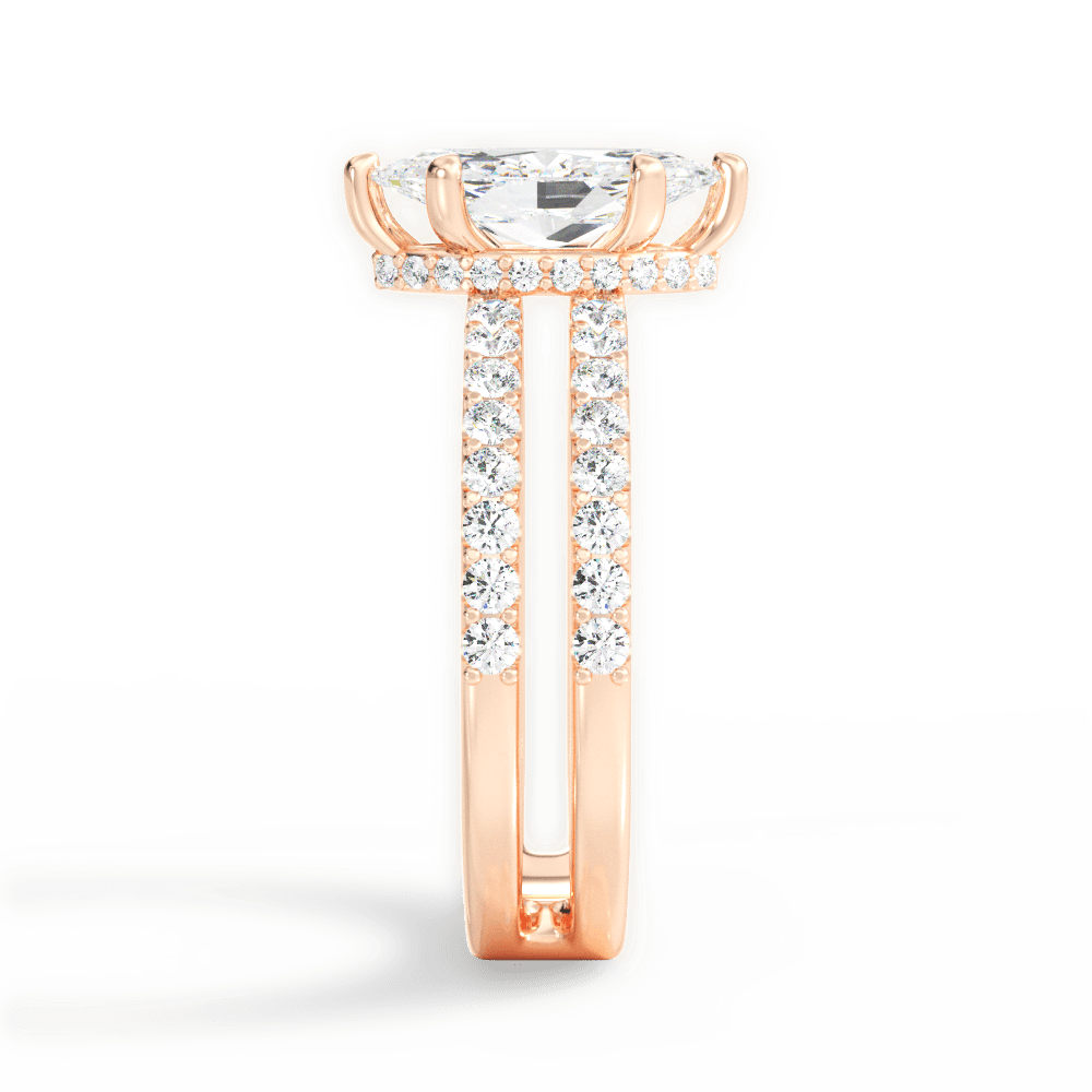 14kt Rose Gold/18kt Rose Gold/marquise/perspective
