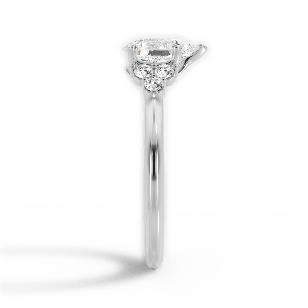 14kt White Gold/18kt White Gold/Platinum/pear/perspective
