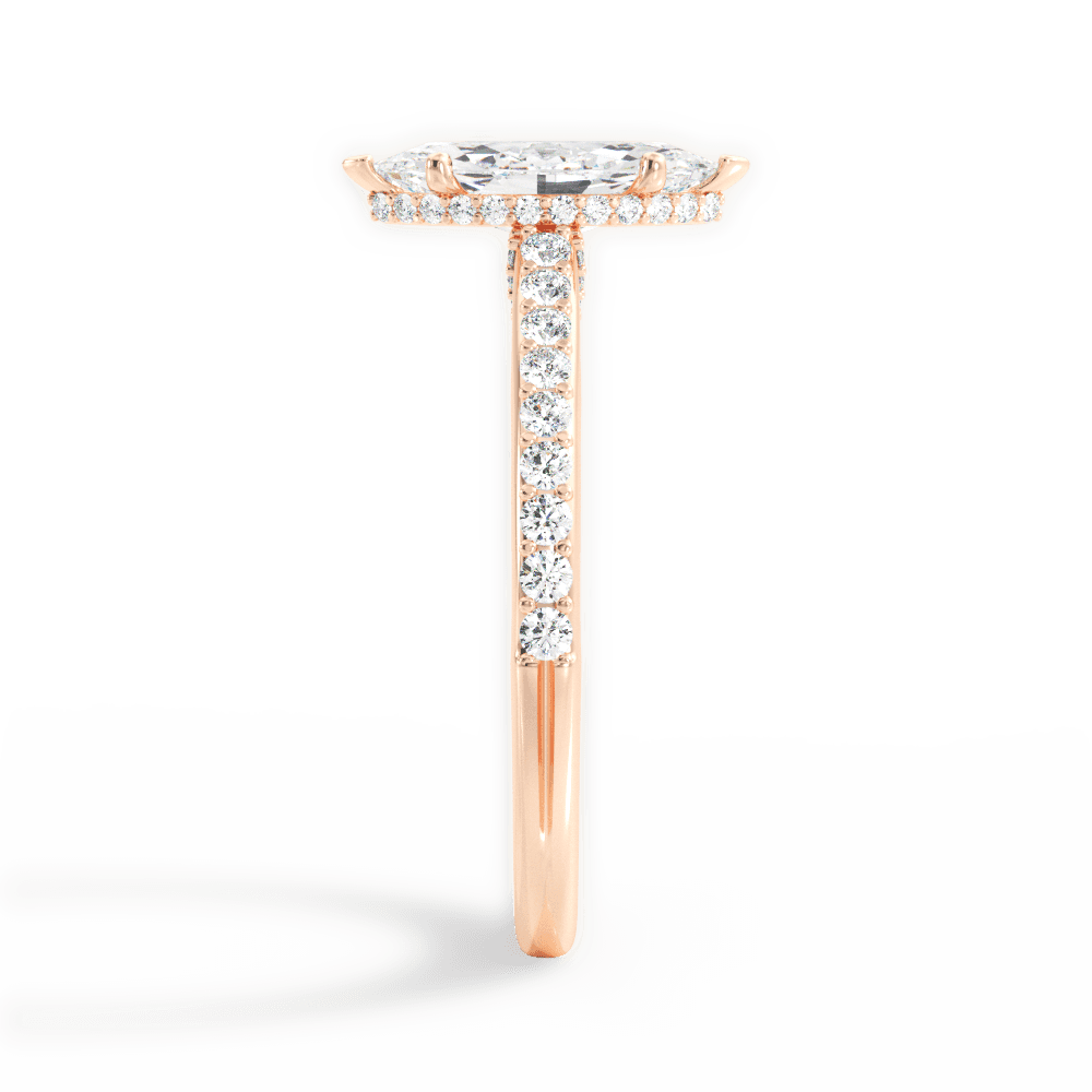 14kt Rose Gold/18kt Rose Gold/marquise/perspective