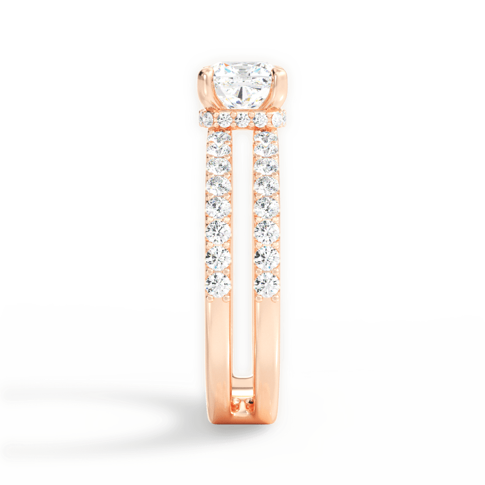 14kt Rose Gold/18kt Rose Gold/cushion/perspective