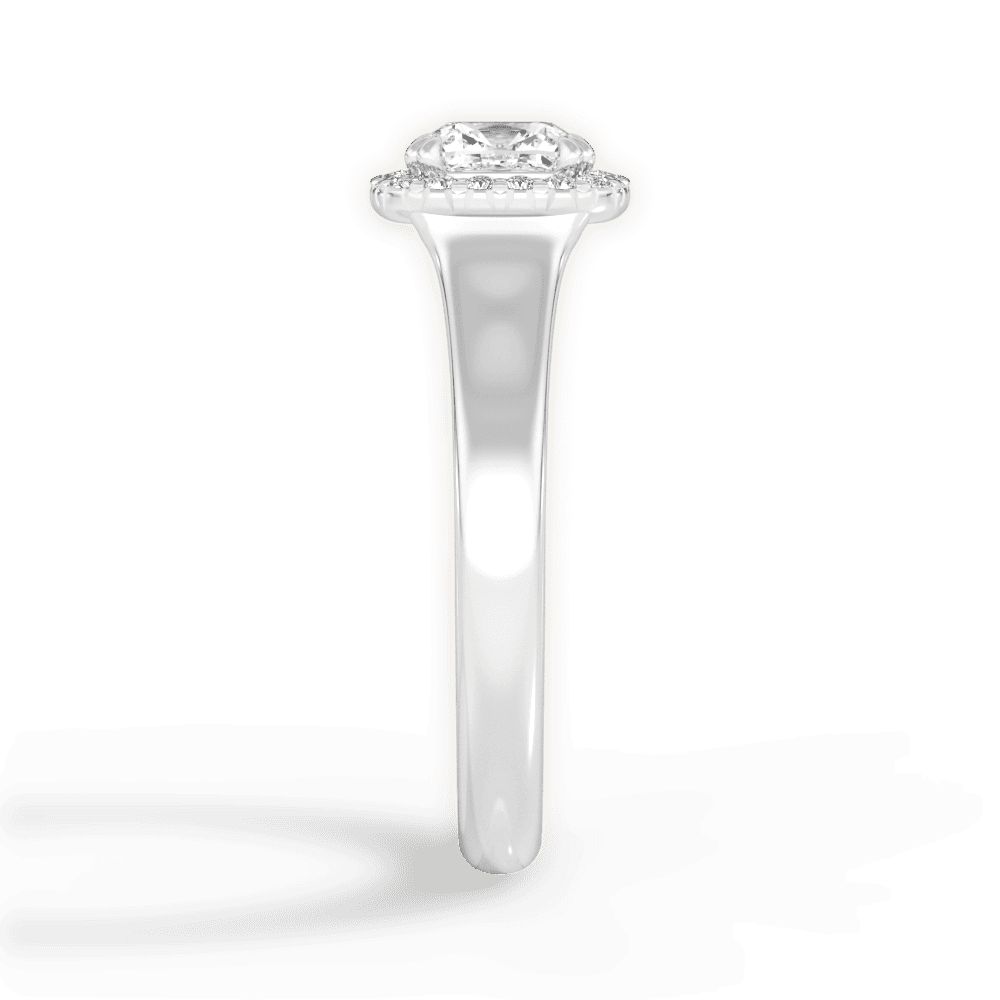 14kt White Gold/18kt White Gold/Platinum/cushion/perspective