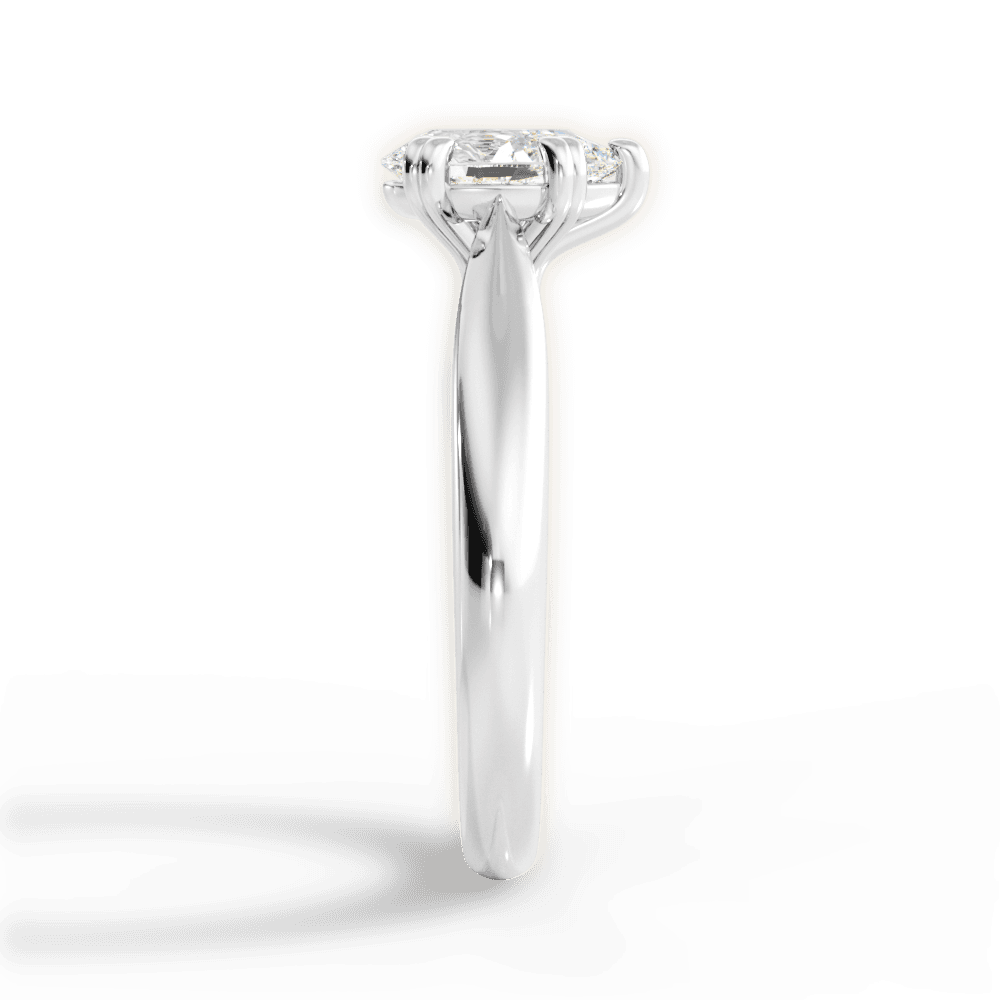 14kt White Gold/18kt White Gold/Platinum/pear/perspective
