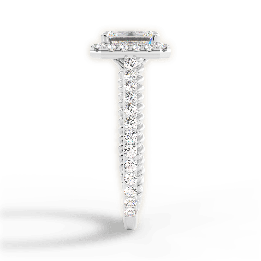 14kt White Gold/18kt White Gold/Platinum/emerald/perspective