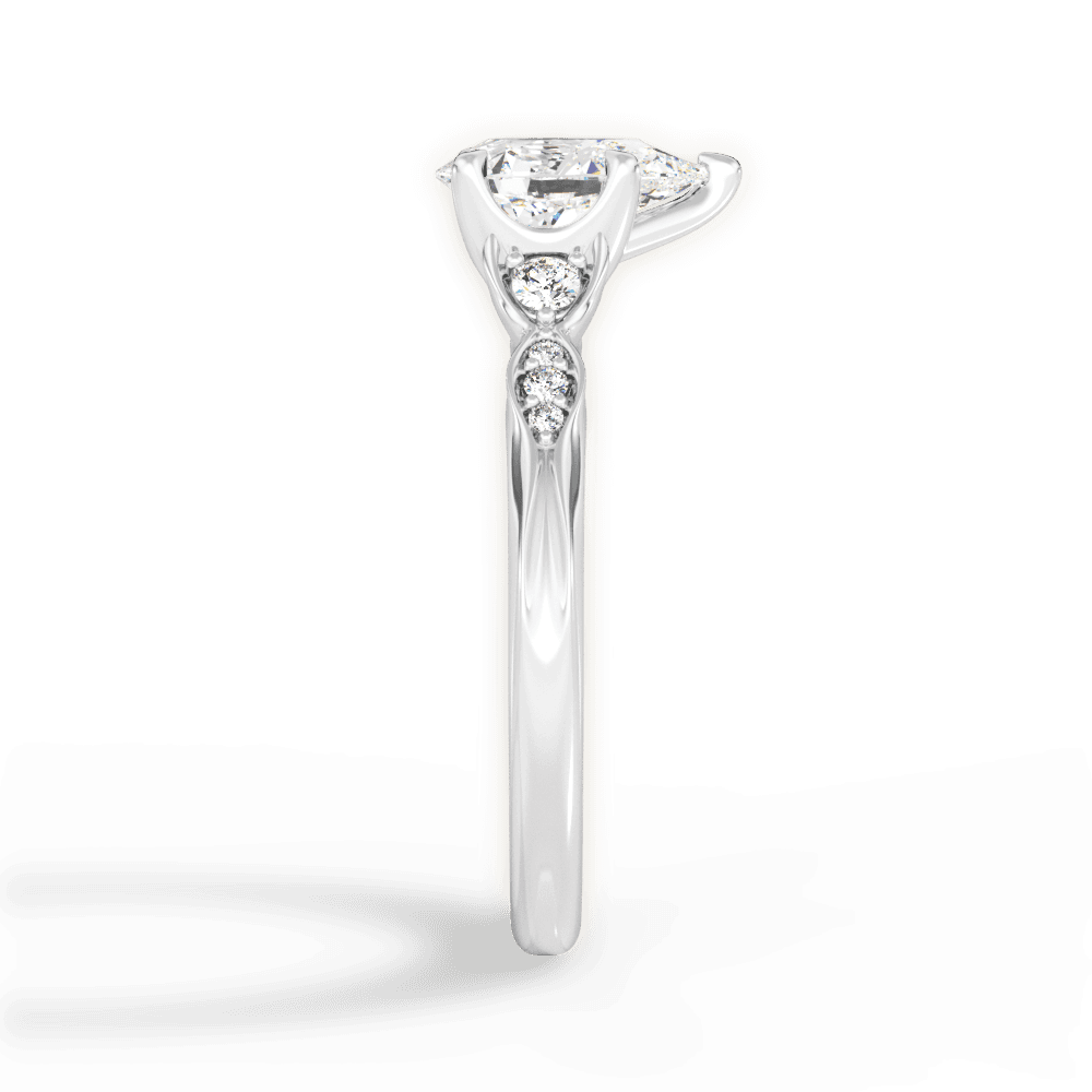 14kt White Gold/18kt White Gold/Platinum/pear/perspective