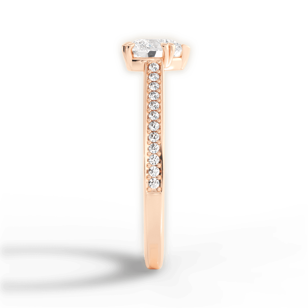 14kt Rose Gold/18kt Rose Gold/heart/perspective
