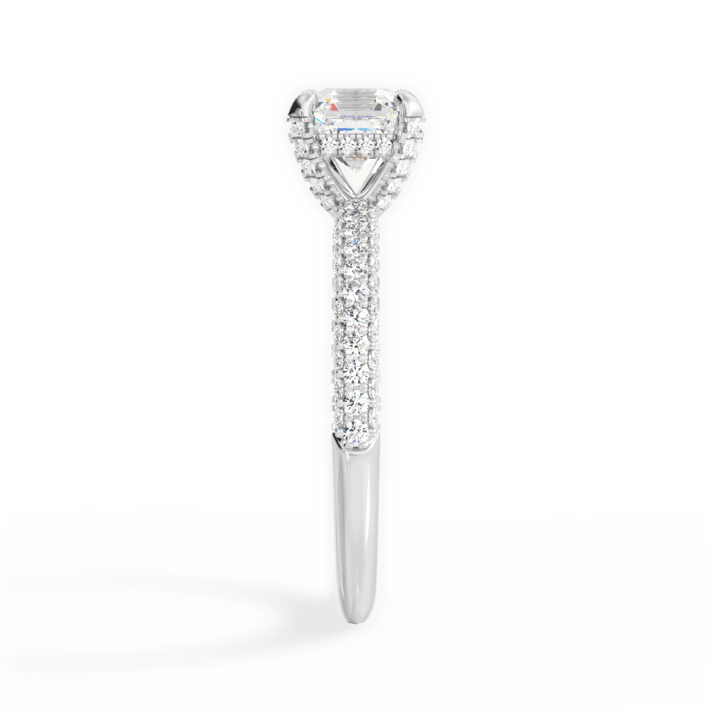 14kt White Gold/18kt White Gold/Platinum/asscher/perspective