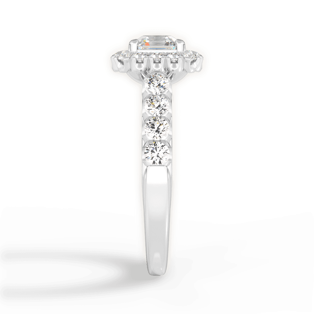 14kt White Gold/18kt White Gold/Platinum/asscher/perspective