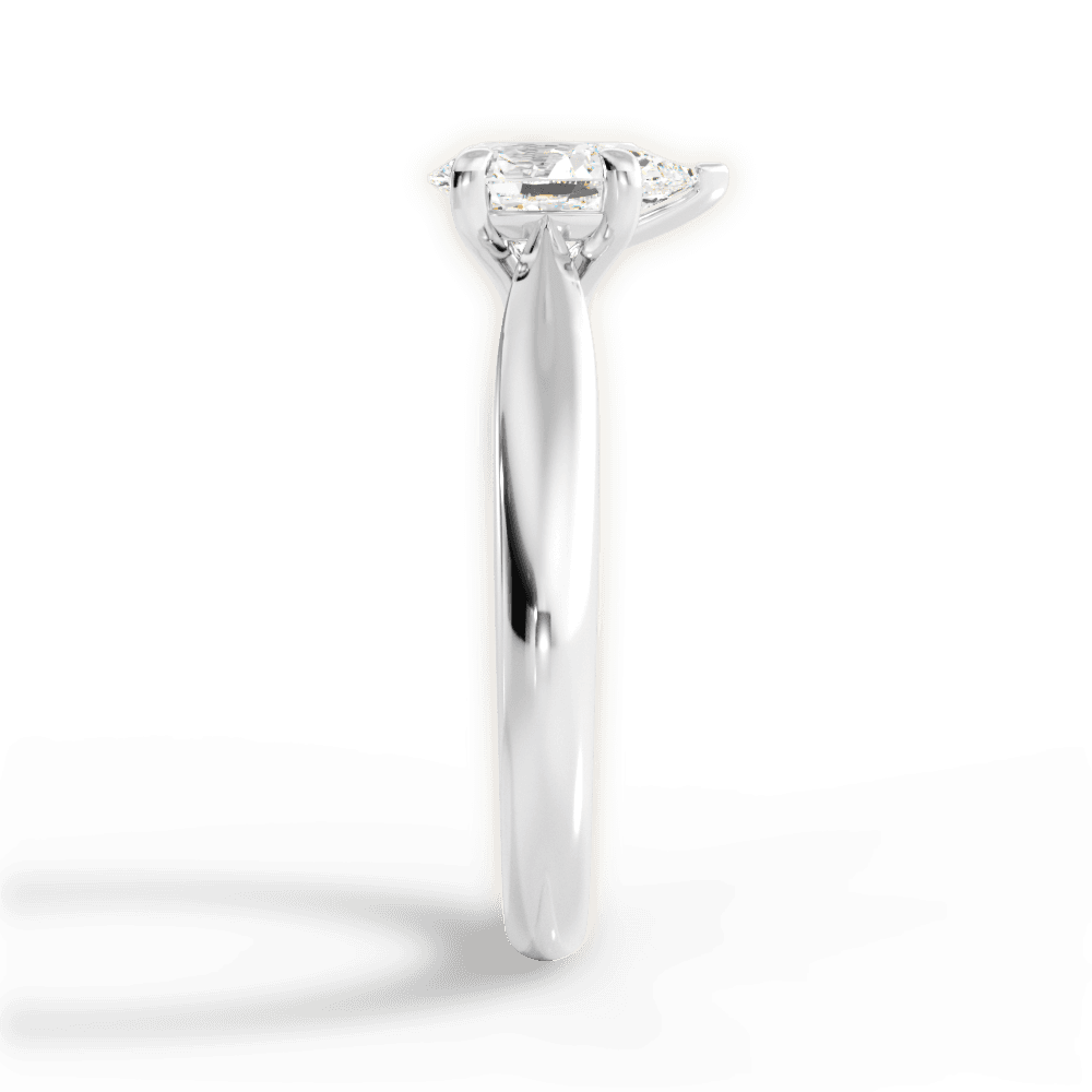 14kt White Gold/18kt White Gold/Platinum/pear/perspective