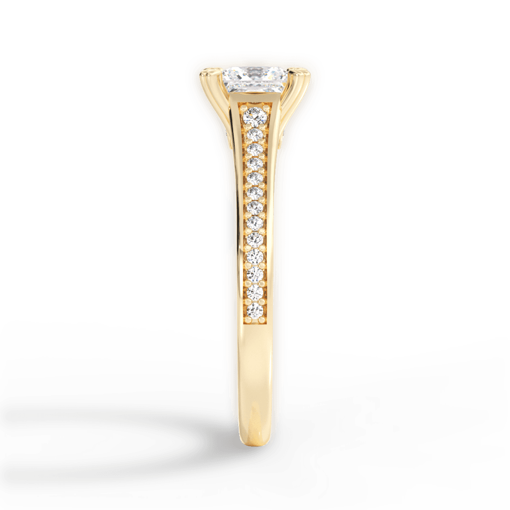 14kt Yellow Gold/18kt Yellow Gold/princess/perspective