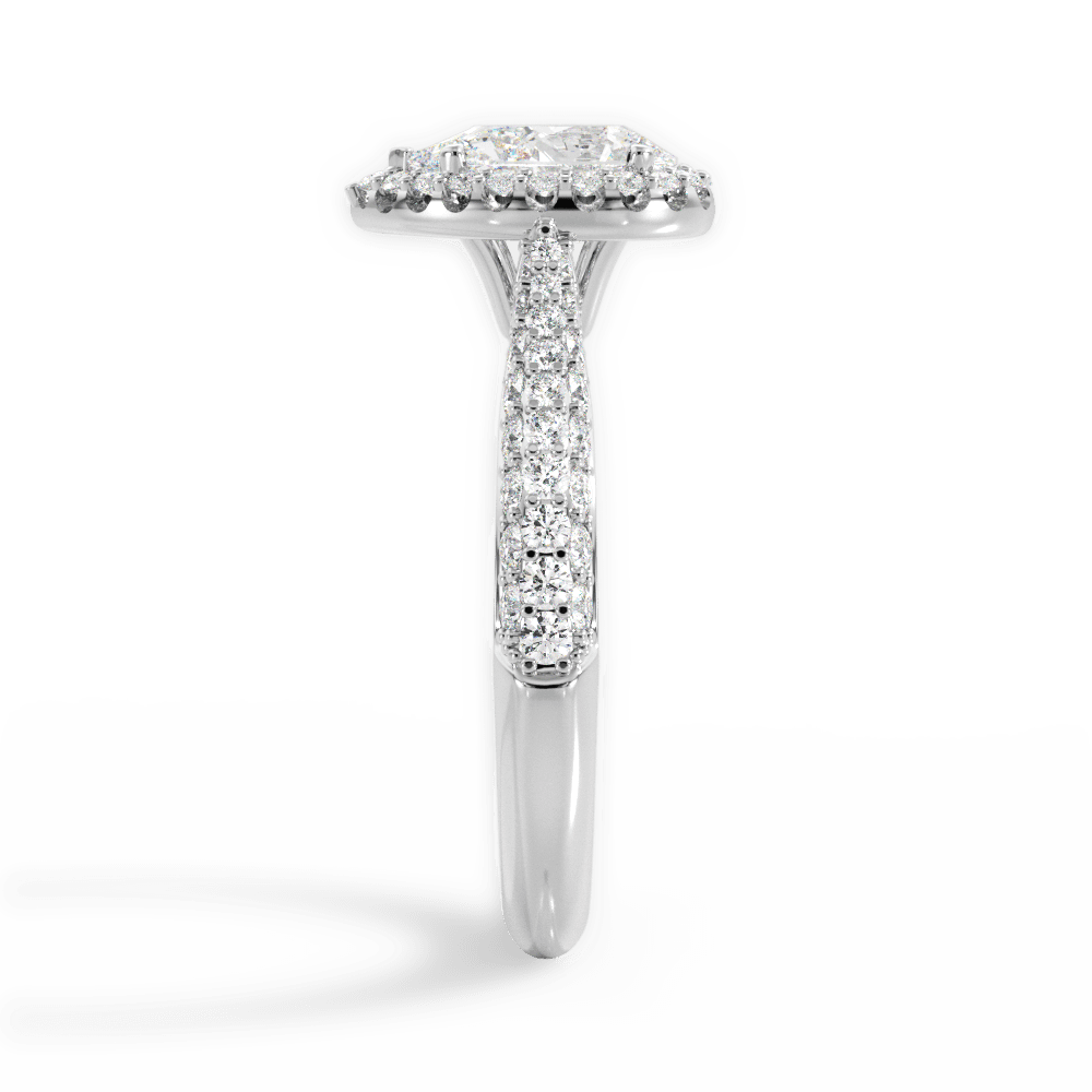 14kt White Gold/18kt White Gold/Platinum/pear/perspective