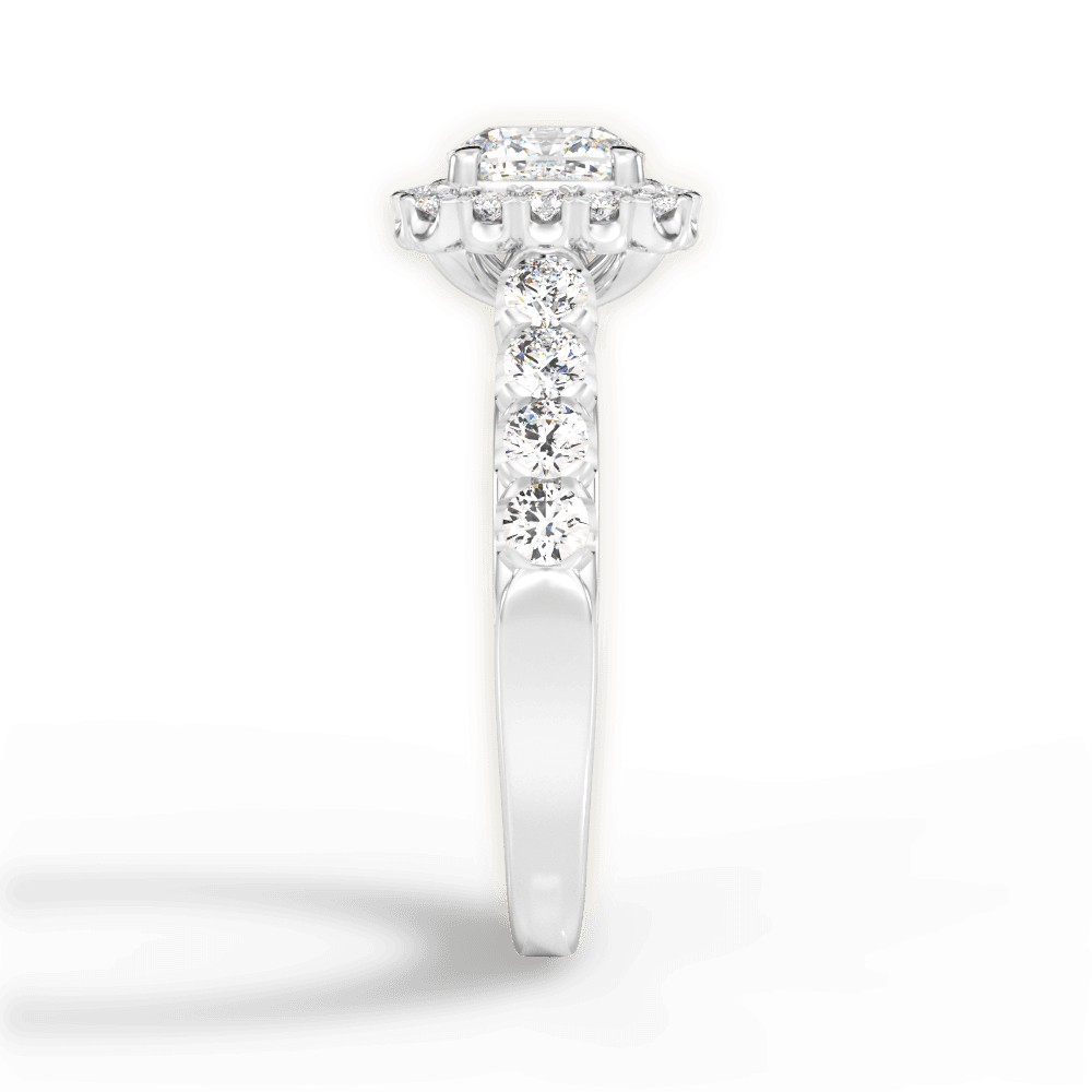 14kt White Gold/18kt White Gold/Platinum/cushion/perspective