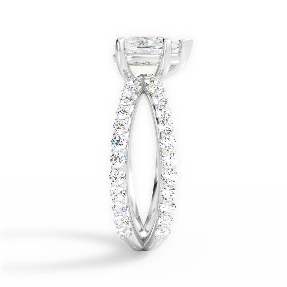 14kt White Gold/18kt White Gold/Platinum/pear/perspective