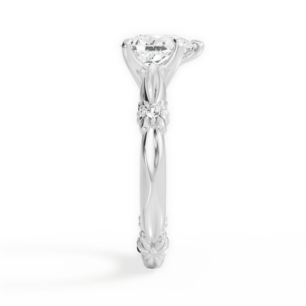 14kt White Gold/18kt White Gold/Platinum/pear/perspective