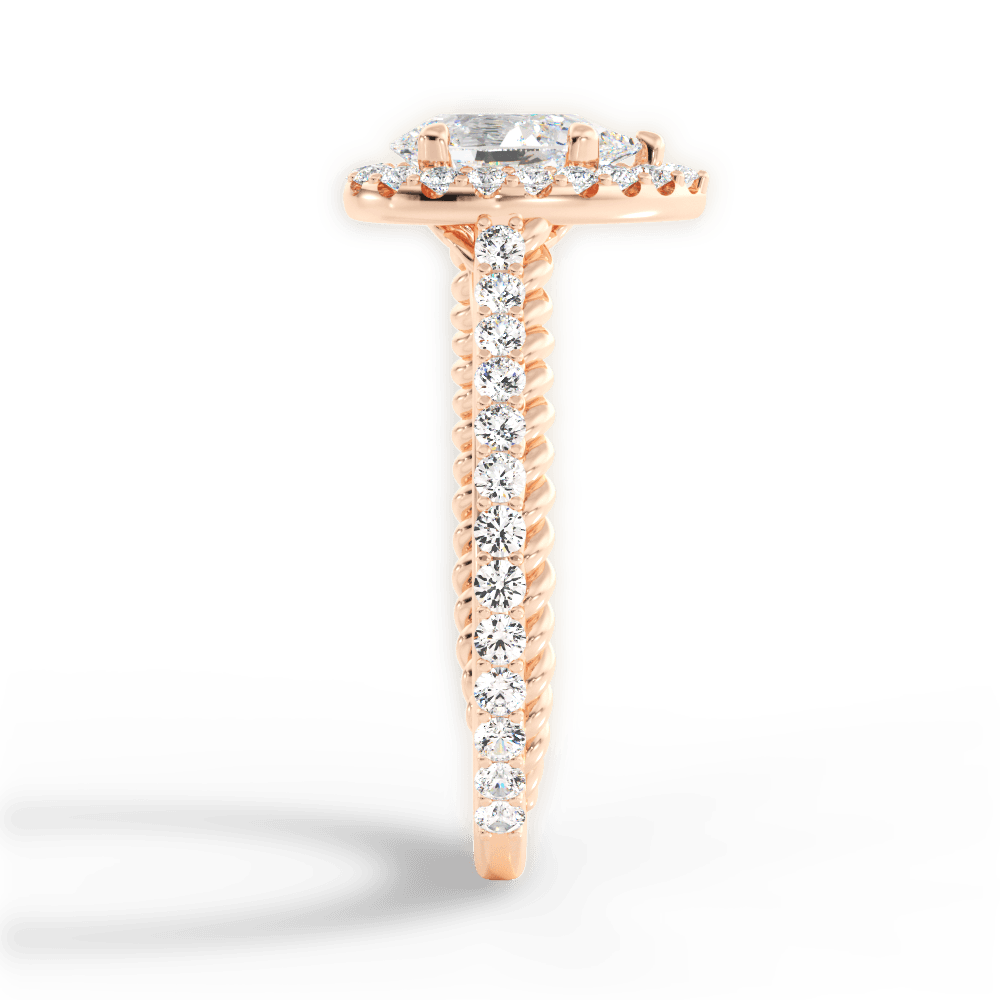 14kt Rose Gold/18kt Rose Gold/pear/perspective