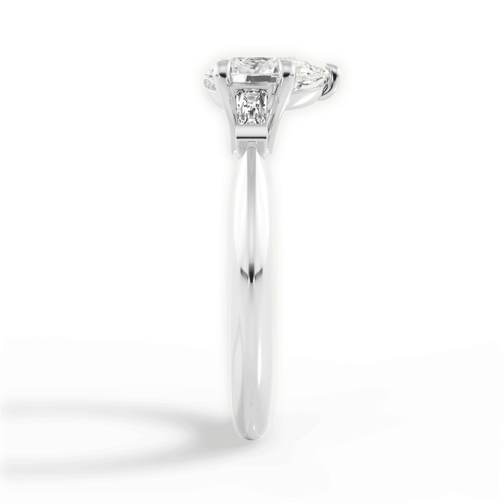 14kt White Gold/18kt White Gold/Platinum/pear/perspective