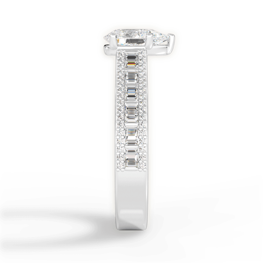 14kt White Gold/18kt White Gold/Platinum/pear/perspective