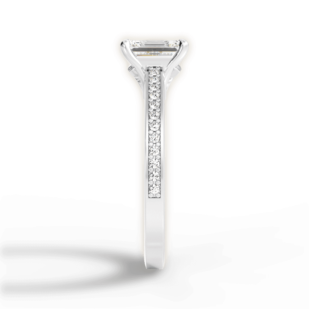 14kt White Gold/18kt White Gold/Platinum/emerald/perspective