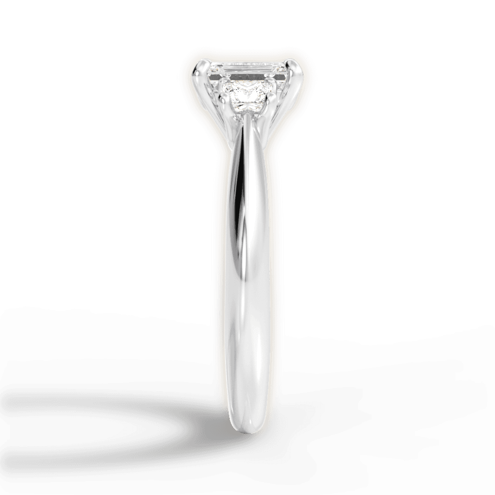 14kt White Gold/18kt White Gold/Platinum/emerald/perspective